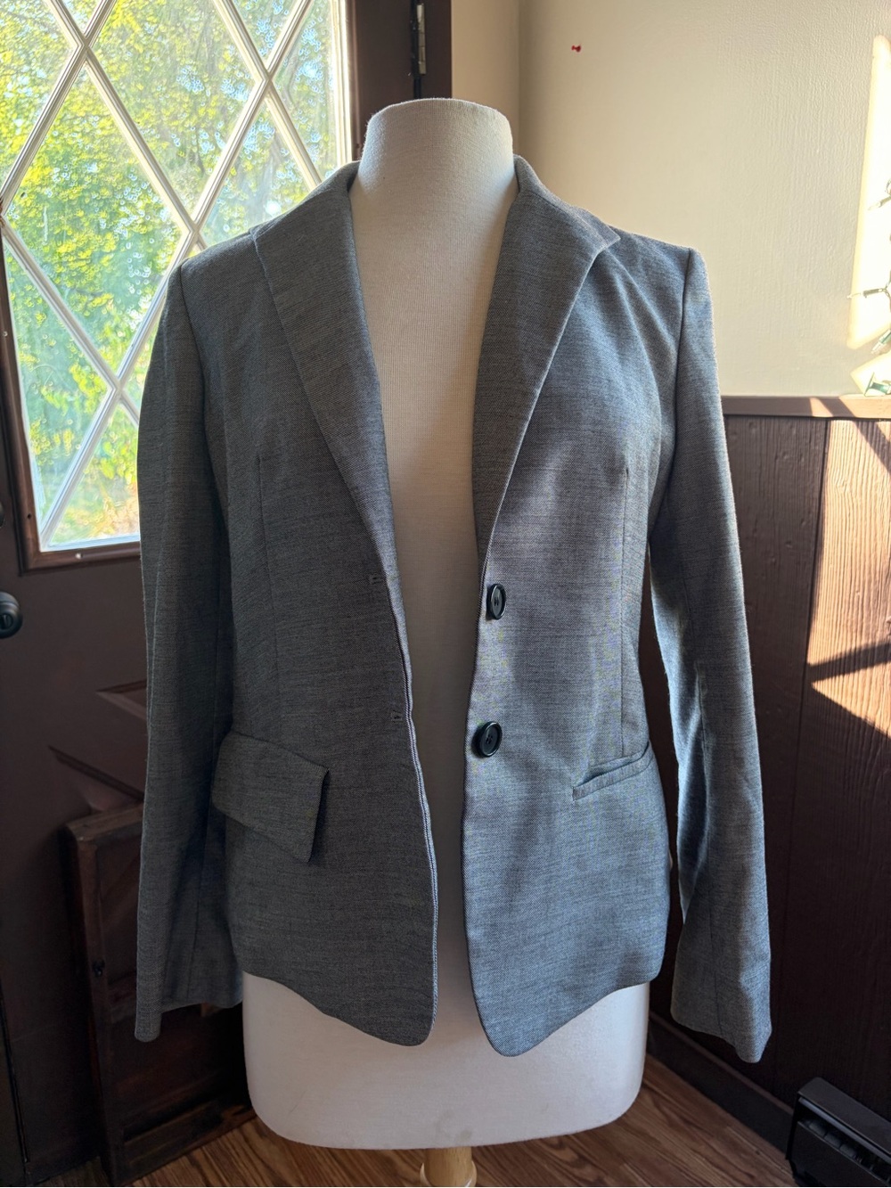 Jones New York Gray Suit Jacket with 2 Buttons